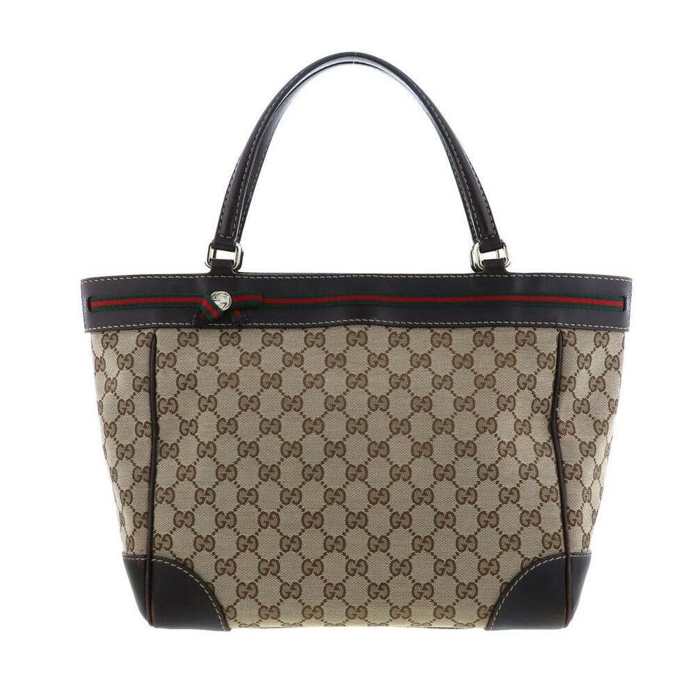 GUCCI GG Canvas Mayfair Tote Bag Beige